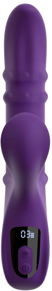 Nodding Rabbit Vibrator with 3 Moving Rings