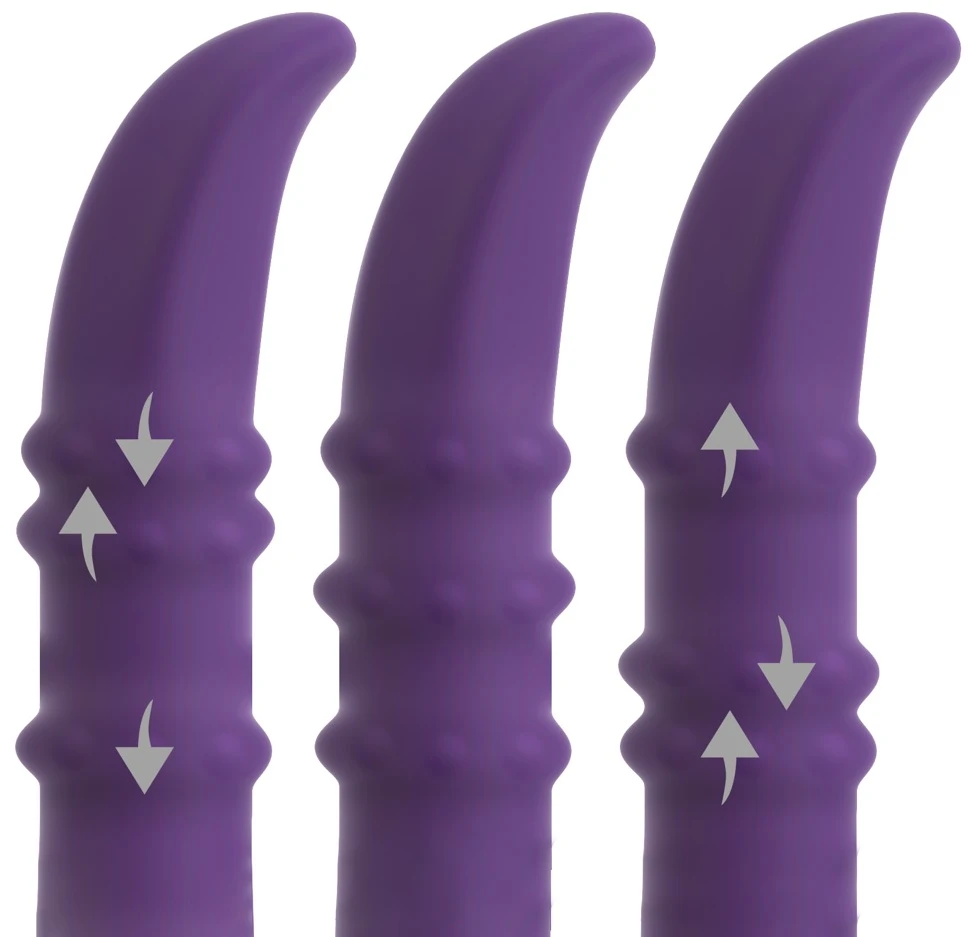 Nodding Rabbit Vibrator with 3 Moving Rings