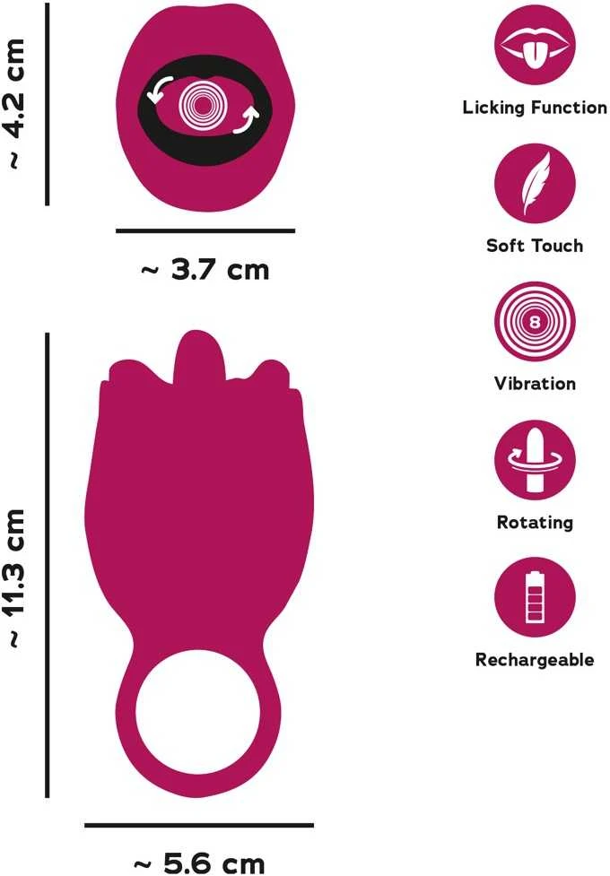 Oral Fun Vibratorius, laižantis ir vibruojantis liežuvį