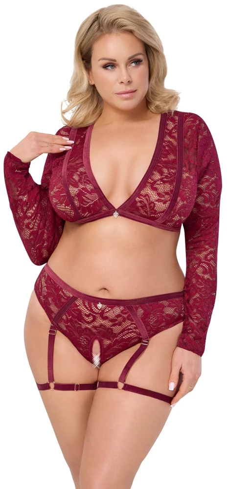 Viršus ir kelnaitės raudonos 2XL