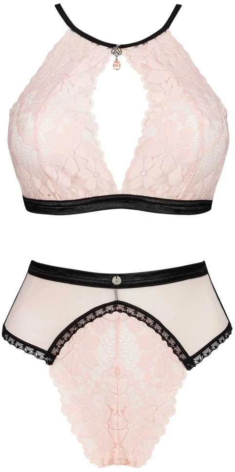 Obsessive Obsessive - Lilines 2-pcs set S/M seksualus liemenėlės ir kelnaičių komplektas