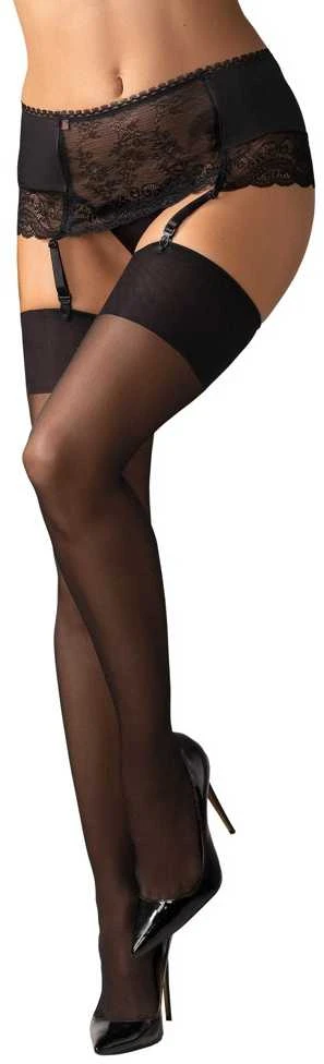 Obsessive - S800 Stockings Juodas L/XL