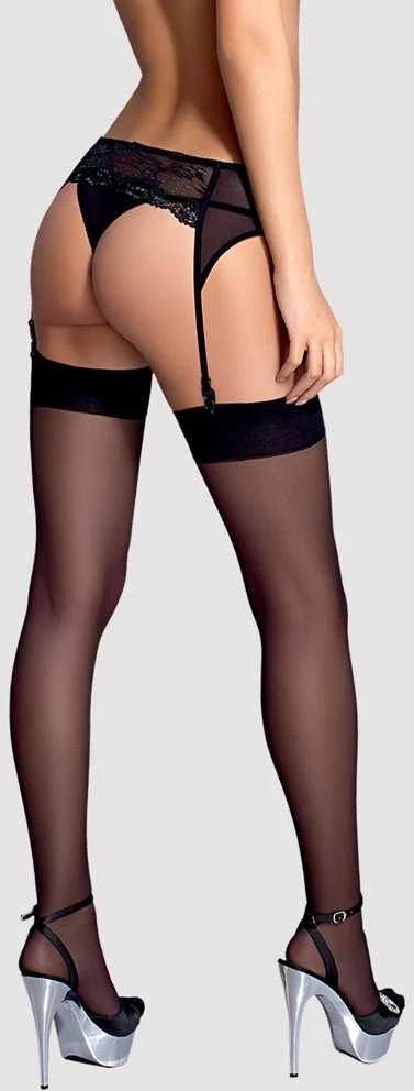Obsessive - S800 Stockings Juodas L/XL