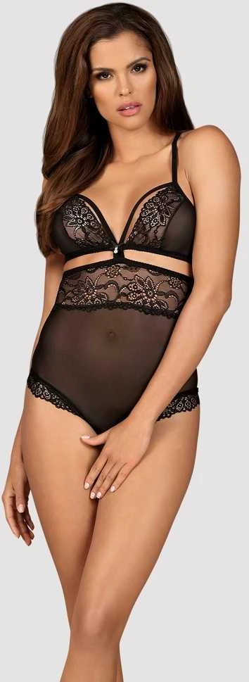 Obsessive - 838-TED-1 Teddy Open Crotch Juodas S/M
