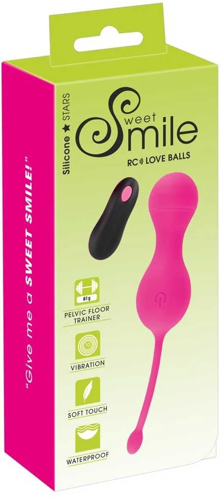 Sweet Smile Remote Controlled Love Balls Vibruojantys meilės kamuoliukai