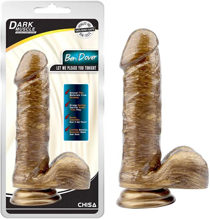 Darkmuscle Dildo realistinis varpos sėklidės siurbtukas 19 cm