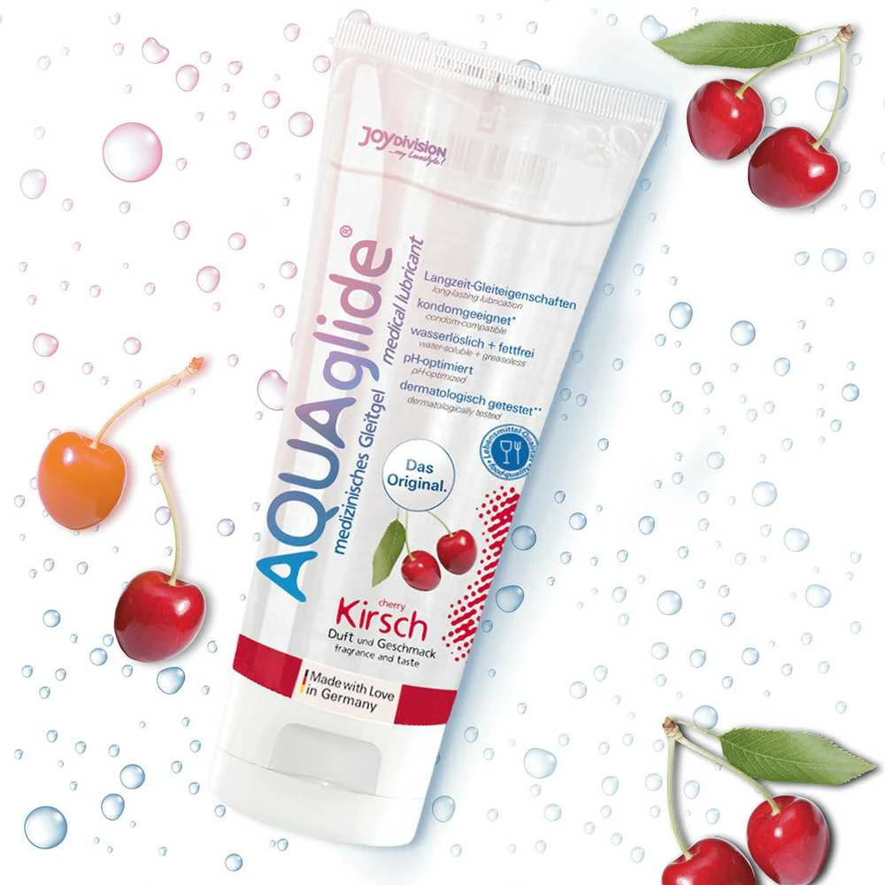 Joydivision Aquaglide Joydivison *AQUAglide „vyšnių“ kvapo, 100 ml tūbelė