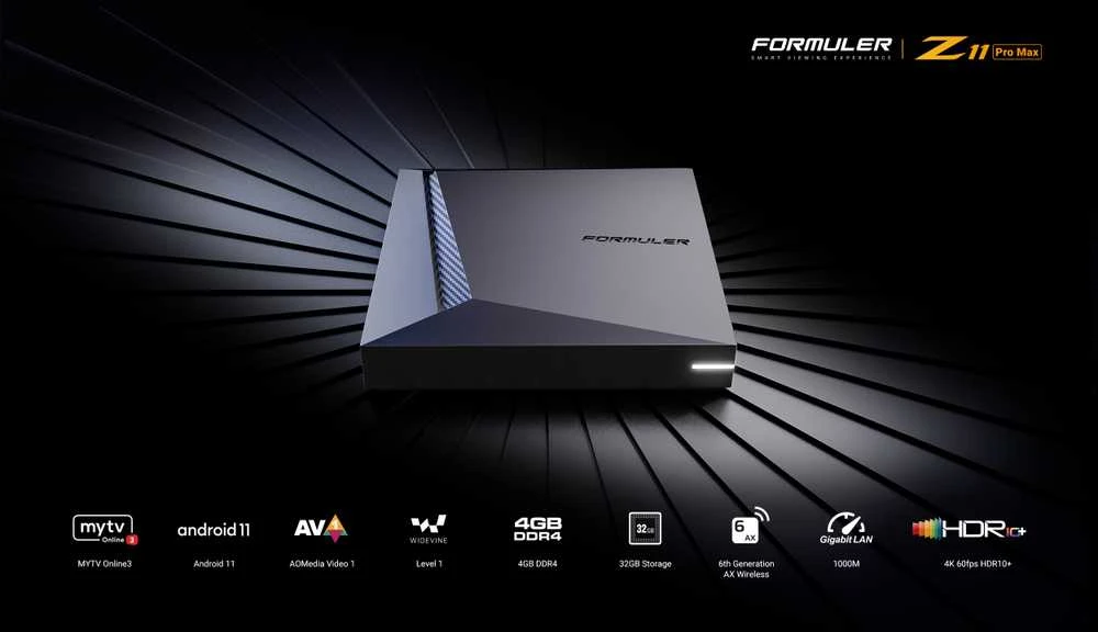 Vaizdo grotuvas Formuler Z11 Pro Max BT1 Edition 4K Android OTT Media Streamer / Player - medijos imtuvas - IPTV priedėlis