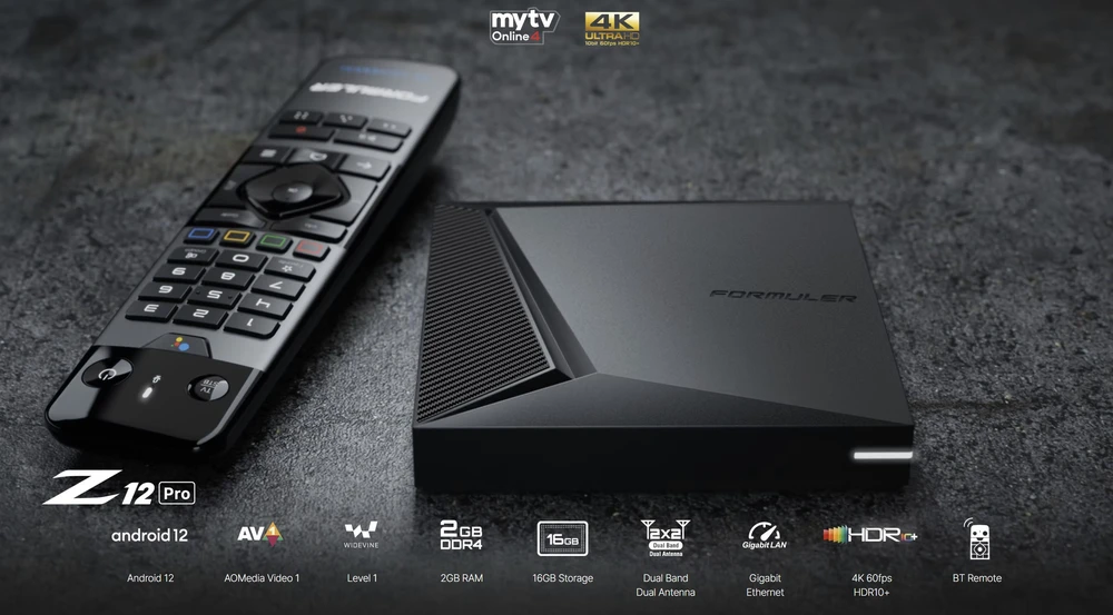 Formuler Z12 Pro 4K Android 12 TV Priedėlis IPTV imtuvas