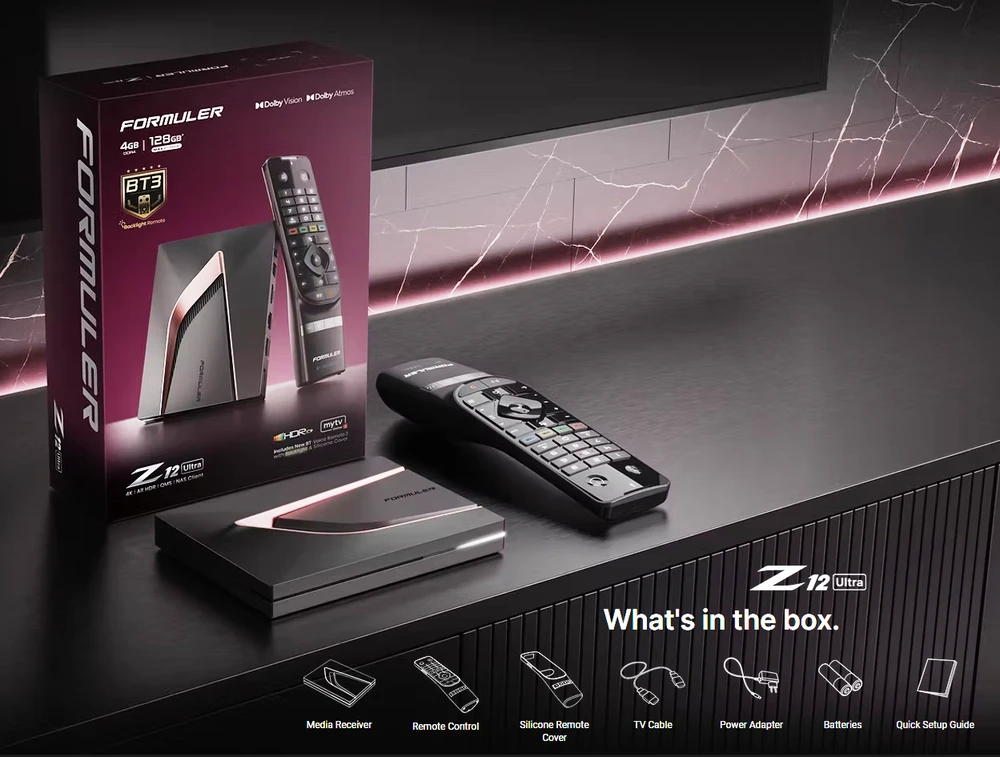 Formuler Z12 Ultra BT3 Edition 4K Android 12 TV Priedėlis IPTV imtuvas