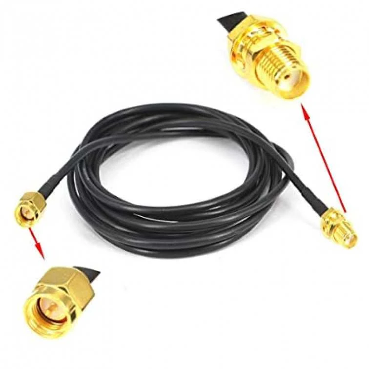 GSM 10M 5G/4G/GSM antenų kabelio prailginimas 10m (SMA-M/SMA-F)