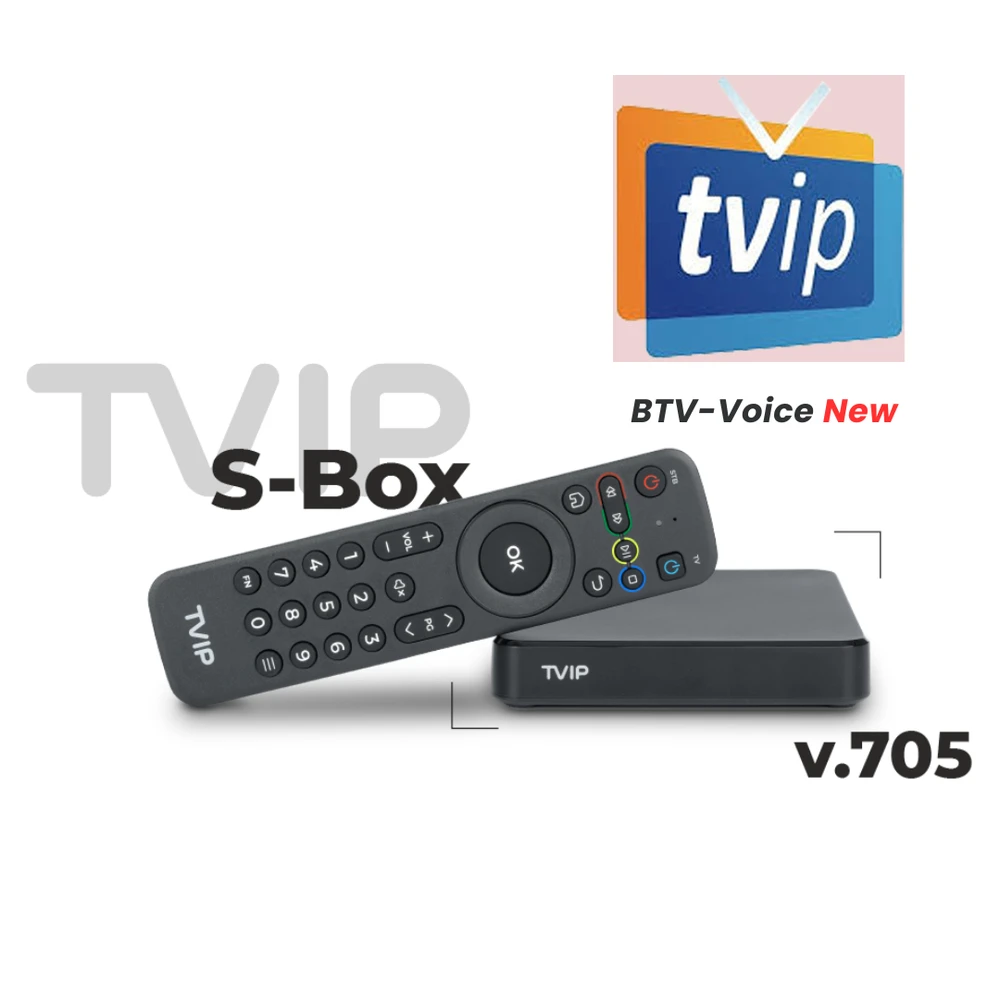 TVIP S-Box v.705 BTV Voice 4K UHD Android 11 IPTV imtuvas