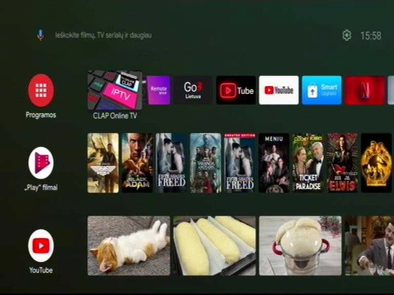 Vaizdo grotuvas uCLan Anet Android 11.0 TV Smart Tv Box su Bluetooth pulteliu