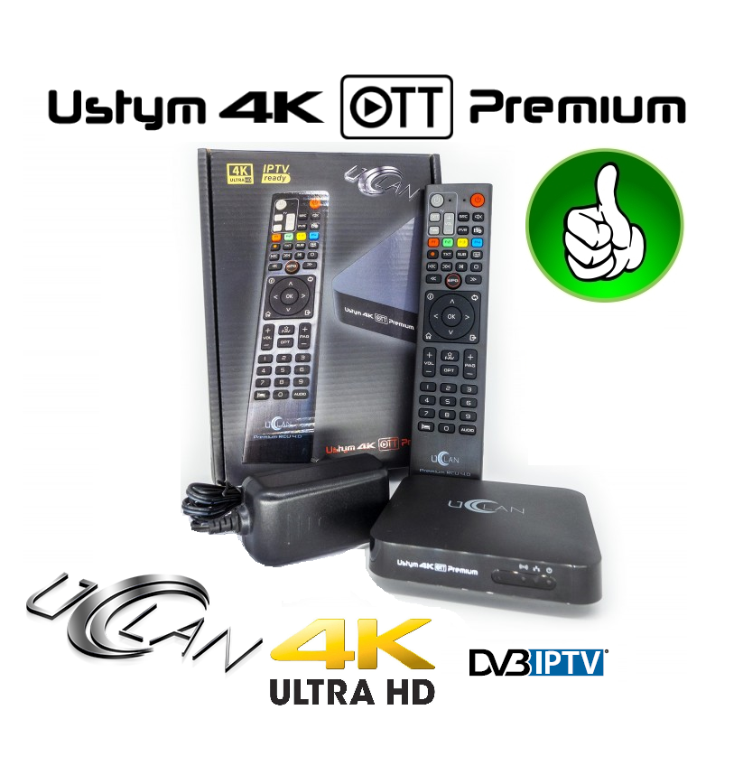 uCLan Ustym 4K OTT Premium (DualBoot-Denys_OS / Enigma2, IPTV+Cinema), žema kaina | Varle.lt