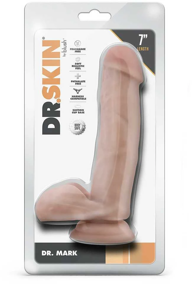 Dreamtoys DR. SKIN DR. MARK 7 INCH DILDO WITH BALLS BEIGE