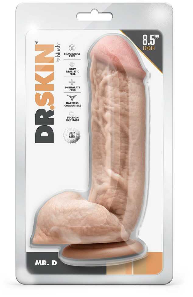 Dreamtoys DR. SKIN MR. D 8.5 INCH DILDO WITH BALLS BEIGE