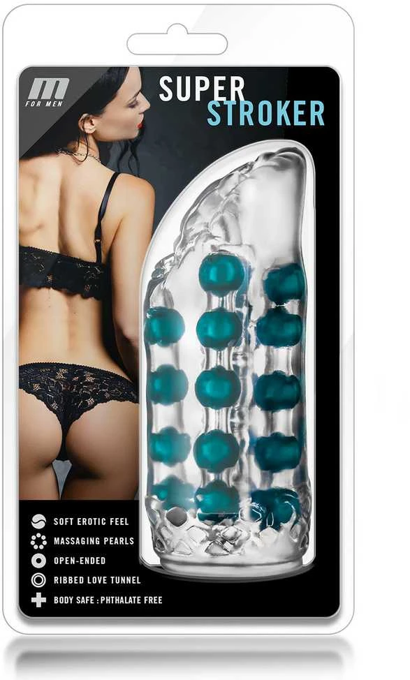 Blush Skaistalai M FOR MEN SUPERSTROKER CLEAR