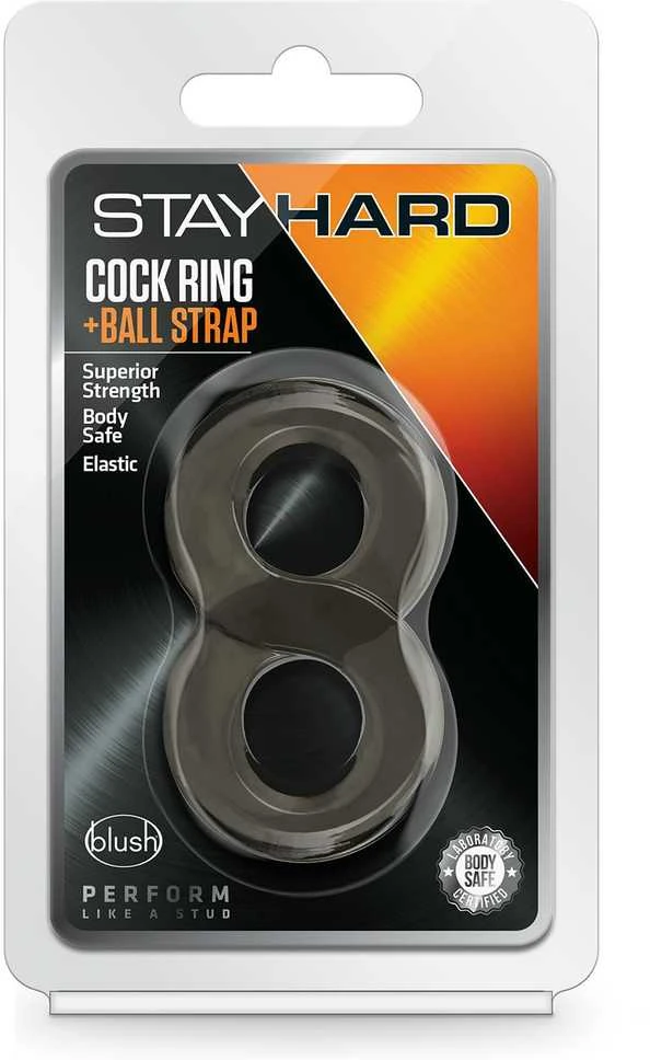 Blush STAY HARD COCK RING IR RUTULIŲ DIRŽELĖ Juodas