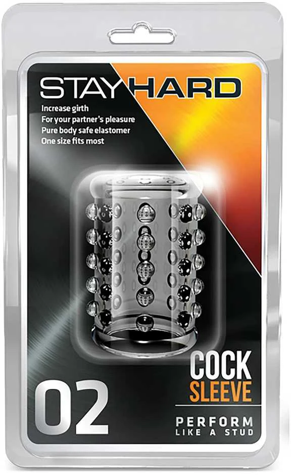 Blush Skaistalai STAY HARD COCK SLEEVE 02 CLEAR