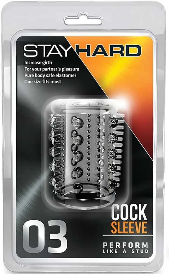 Blush Skaistalai STAY HARD COCK SLEEVE 03 CLEAR