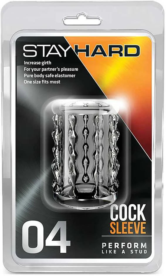 Blush Skaistalai STAY HARD COCK SLEEVE 04 CLEAR