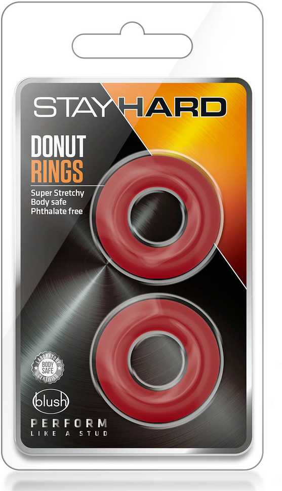 Blush STAY HARD DONU RINGS Raudonas