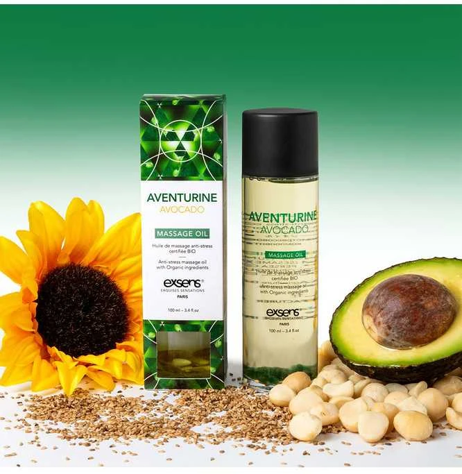Exsens NATURALNY OLEJEK DO MASAŻU DLA PAR Z OLEJEM Z AVOCADO DO RELAKSU 100ML