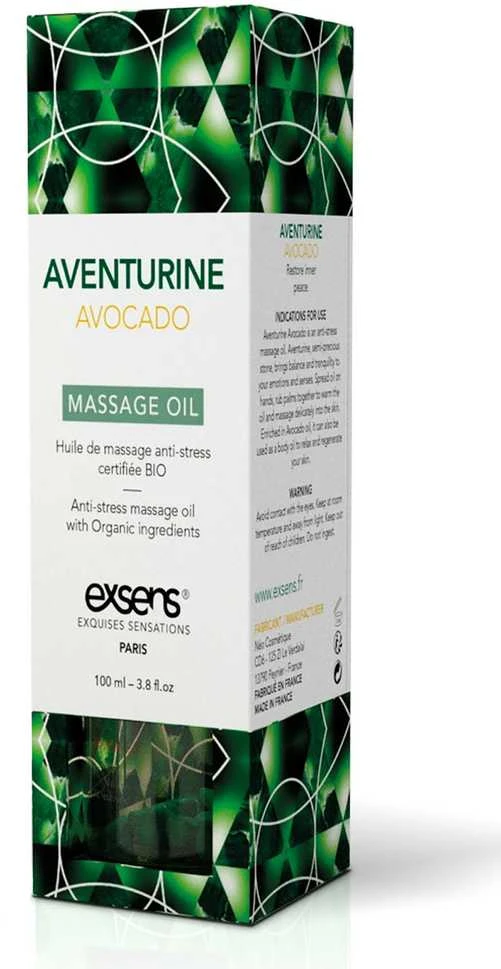 Exsens NATURALNY OLEJEK DO MASAŻU DLA PAR Z OLEJEM Z AVOCADO DO RELAKSU 100ML