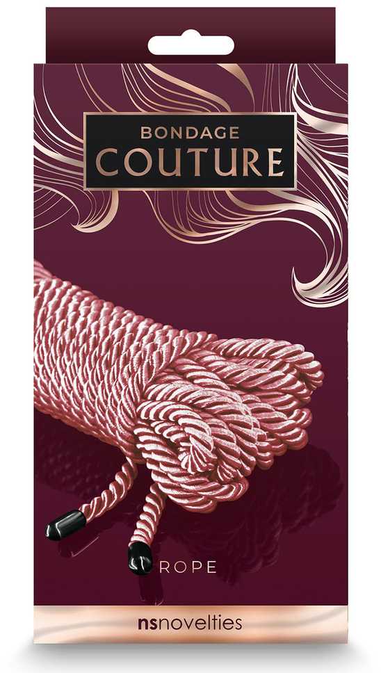 Dream Toys Ns naujovės BONDAGE COUTURE ROPE ROSE GOLD