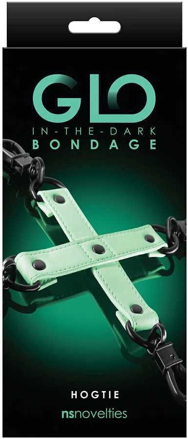 GLO Bondage Hog Tie diržai su švytinčiu elementu