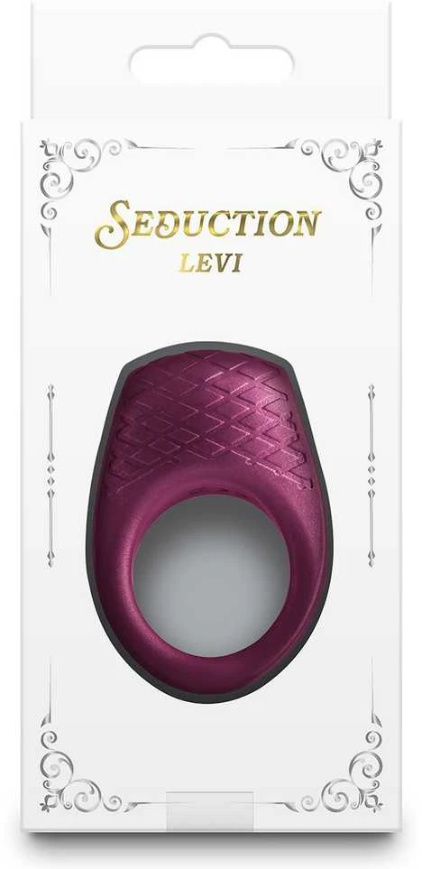 Velvor „Ns novelties Seduction Levi“ erekcijos žiedas metalinio burgundiško vyno spalvos