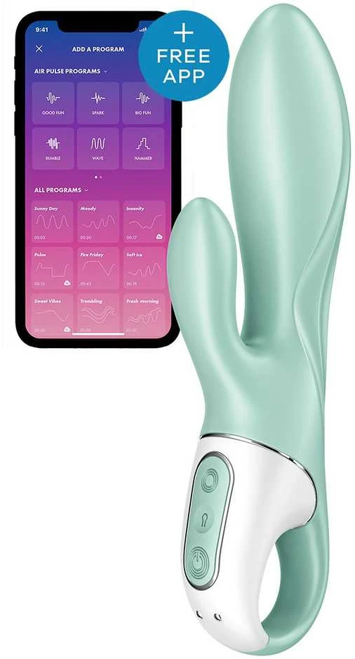 Satisfyer Air Pump Bunny 5+ vibratorius su siurbliu Mint