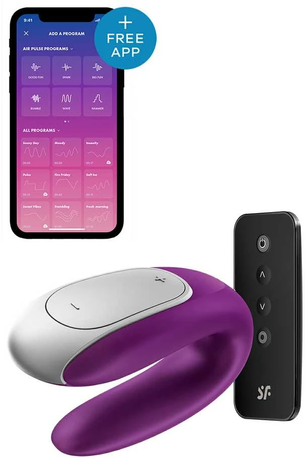 „SATISFYER DOUBLE FUN CONNECT“ programėlė Violetinis