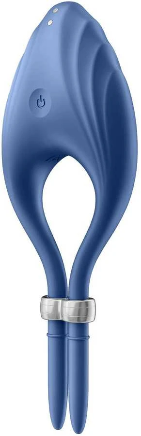 Satisfyer Duelist Mėlyna vibruojantis penio žiedas