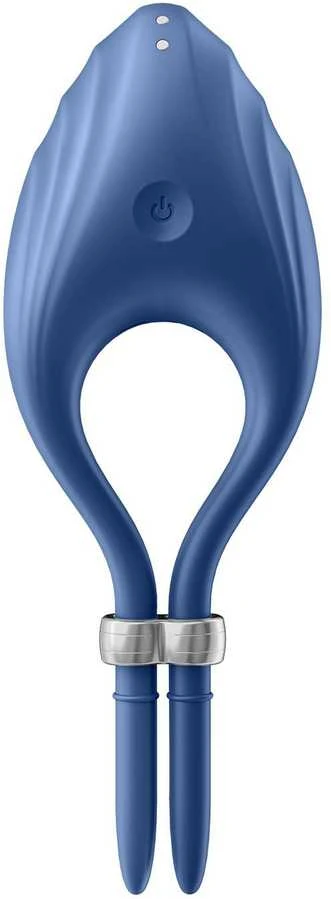 Satisfyer Duelist Mėlyna vibruojantis penio žiedas
