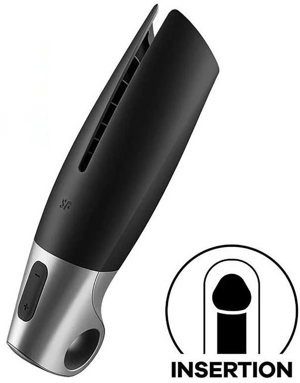 SATISFYER Galios Masturbatorius Juodas su Programėle