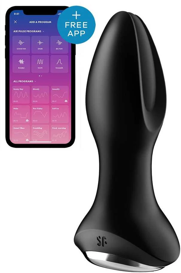 Satisfyer Rotator Plug 2+ analinis kištukas Juodas
