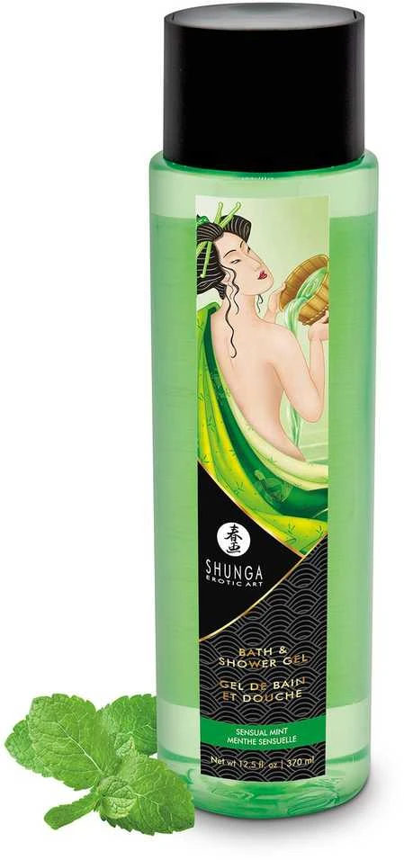 „Shunga Bath Experience“ SHUNGA – vonios ir dušo želė „Sensual Mint“, 370 ml