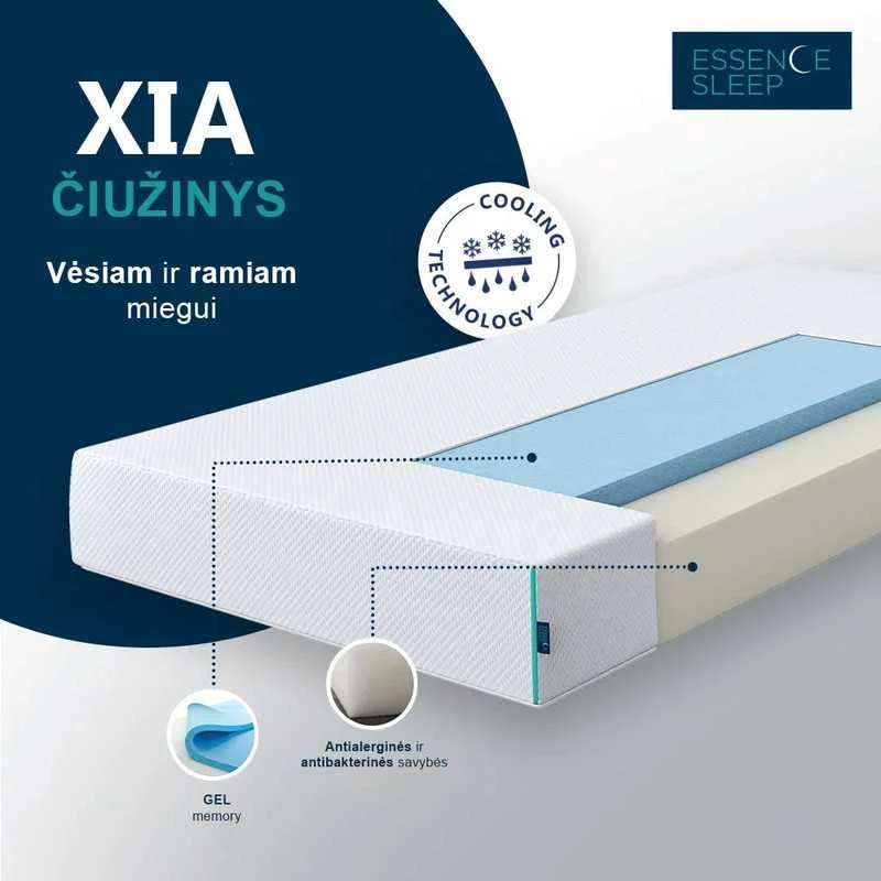 ČIUŽINYS ESSENCE SLEEP XIA, 180X200X18 CM