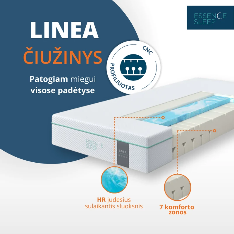 Mlily Čiužinys ESSENCE SLEEP LINEA 200x80x22 CM