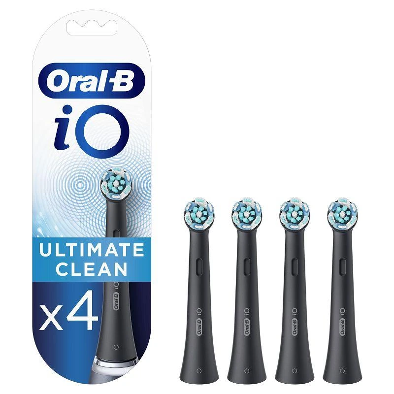 BRAUN iO RB CBF-4 Ultimate Clean Juodas 4ct antgaliai dant šepetėliui