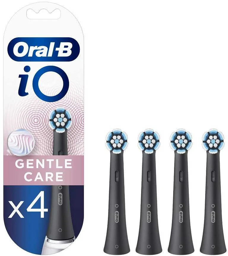 Dantų šepetėlis Braun SB-4 Oral-B iO Gentle Care Juodas keičiamos dantų šepetėlio galvutės 4 vnt.
