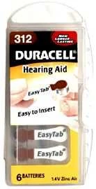 Duracell | A312/DA312/ZL312 | Zinc air cells | 6 pc(s)