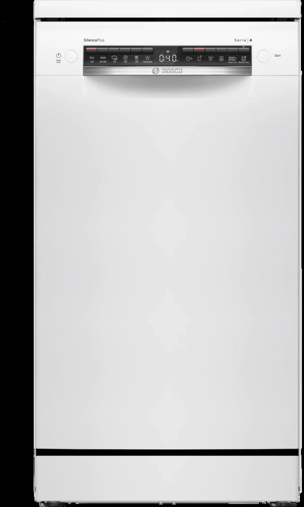 Bosch SPS4HMW13E Serija 4, Laisvai statoma indaplovė, 45 cm, Balta