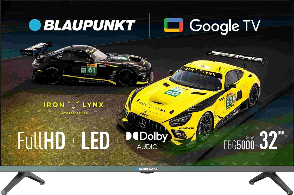 Televizorius TV 32" Blaupunkt 32FBG5000S Full HD LED, GoogleTV, Dolby Digital, WiFi 2,4-5GHz, BT, juodas