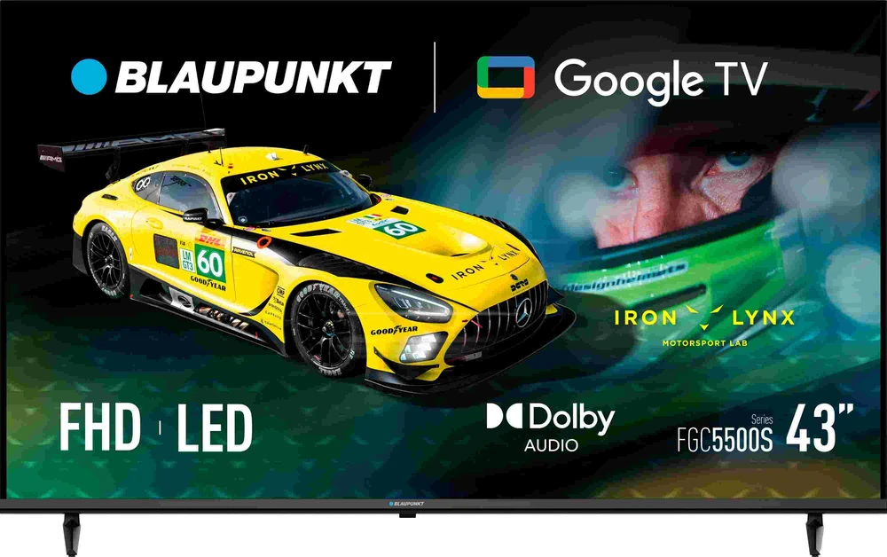 Televizorius Blaupunkt 43FGC5500S | 43 | Smart TV | Google TV | Juodas