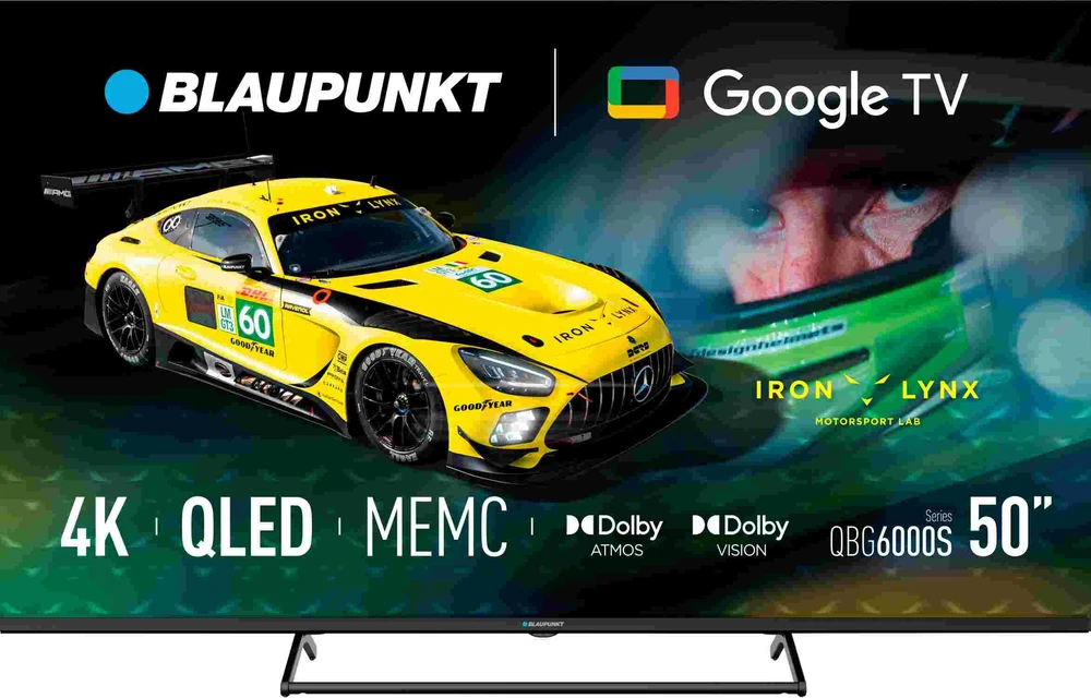 Televizorius Blaupunkt | QLED TV | 50QBG6000S | 50 | Smart TV | Google TV | UHD | Juodas