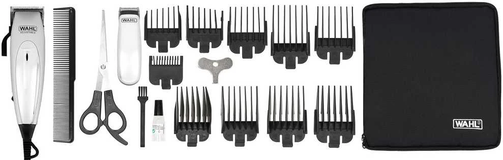 Barzdaskutė Plaukų kirpimo mašinėlė ir belaidė kantavimo mašinėlė Wahl Home Deluxe Pro Complete Haircutting Kit 79305-1316