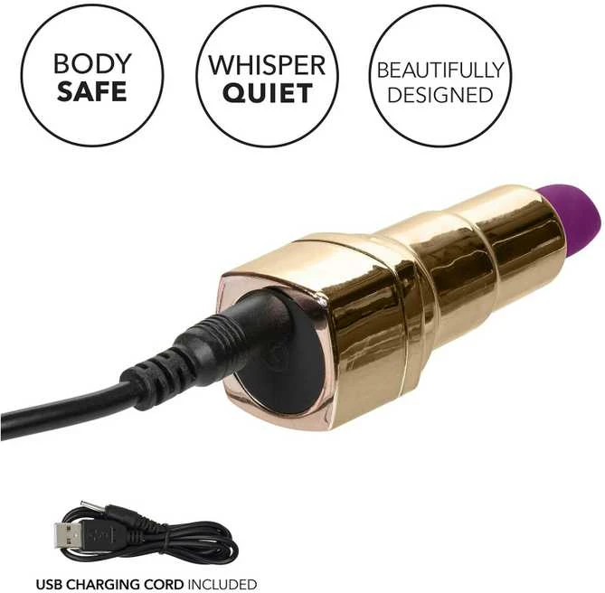 „Calexotics Bad Bitch“ lūpų dažų vibratorius, auksinis