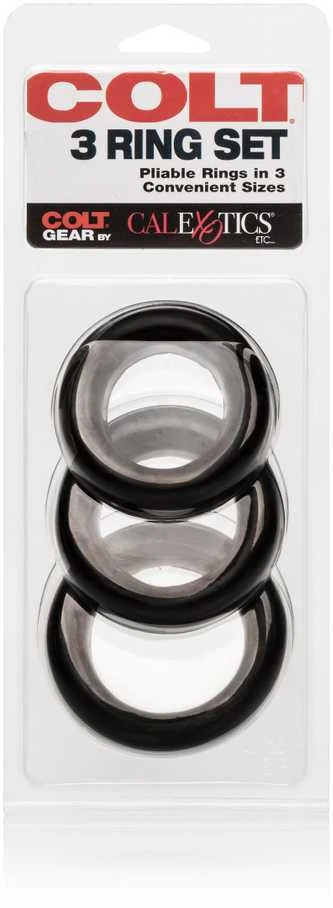 Calexotics Ring - COLT 3 RING SET Juodas